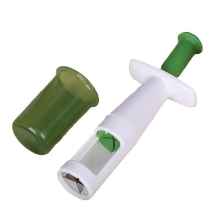 Cutit Feliator pentru Legume si Fructe mici, Cyrax, Feliator pentru Rosii Cherry, Feliator pentru Masline, Ustensila de Feliat Fructe si Legume, 18 x 6,5 cm, Verde