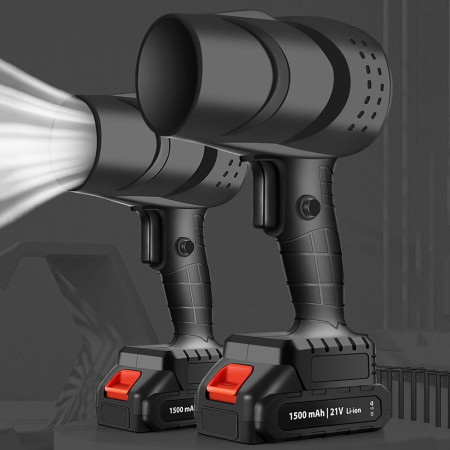 Suflanta de Aer Multifunctionala Portabila, Cyrax, Incarcare Auto, pentru Gratar, Masina, Indepartare Frunze si Praf, 1500 mAh, Viteta de Rotatie 25000 RPM, 2 Baterii de Li si Incarcator, Negru