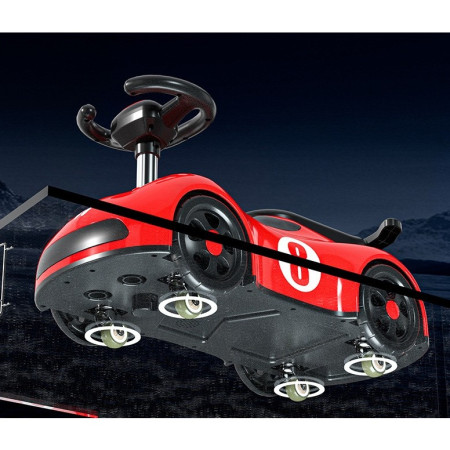 Masina pentru Copii, Cyrax, 1-3 ani, Impingere, Bluetooth, Muzica, din ABS, 4 Roti, Inaltime Sezut 22 cm, Rosu