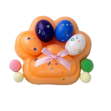 Jucarie Antistres Squishy, Cyrax, cu Revenire Lenta, Squeeze Toys, Model Cat Paw, 12.5x10.5 cm, 220g, +3 Ani, din TPR, Model 8, Multicolor