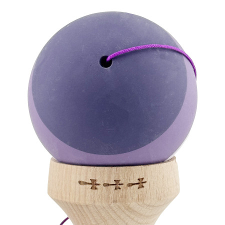 Kendama X Originala, Profesionala, Cyrax, Rubber Grip, Cupe Mari KING SIZE V3, Gaura in Baza, Rulment Metalic, din lemn 18 cm, Ata 62/65 cm, Special Purpuriu/Mov/Lila