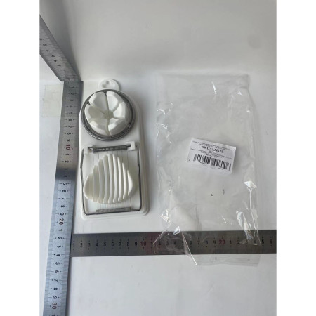 Feliator multifunctional Cyrax pentru oua, mozzarela, fructe, 2 forme de feliere, agatatoare, 20 cm, Alb