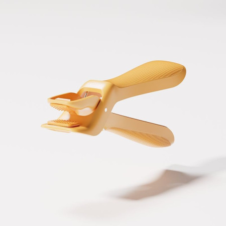 Cleste pentru Boluri, Cyrax, Anti-Alunecare, din ABS si Silicon, Extindere, pentru Oale, Tigai, de Uz Casnic, Rezistent la Temperaturi Inalte, 16x 10.5 x 3.6 cm Galben