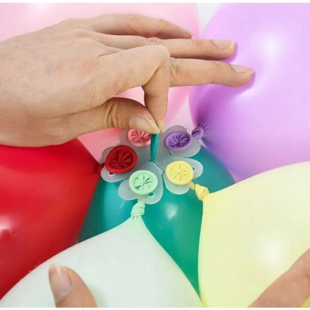 Suport pentru Baloane, Cyrax, care Formeaza o Floare, cu Un Singur Strat, pentru 6 Baloane, 6x6cm, 2.7g