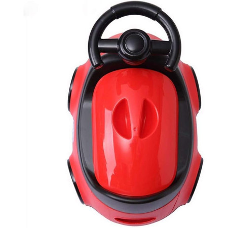 Olita pentru Copii, Cyrax, +1an, Portabila, Design Masinuta cu Capac, Model Prietenos, Non-Toxic, Compartiment Detasabil, Usor de Curatat, Rosu