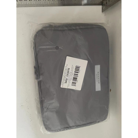 Geanta de Calatorie, Cyrax, pentru Cosmetice si Articole de Toaleta, Material Impermeabil, 2 in 1, Portfard Interior Detasabil, 23 x 16 x 8 cm, Gri