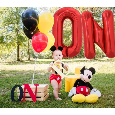 Balon Folie Metalizata Litera O, Cyrax, 40 cm, Umflati cu Heliu sau Aer, Ambalaj Individual, Pai inclus, Rosu