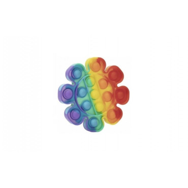 Cyrax Jucarie antistres din silicon, Pop It Now and Flip It, Floare, Multicolor, Model 2