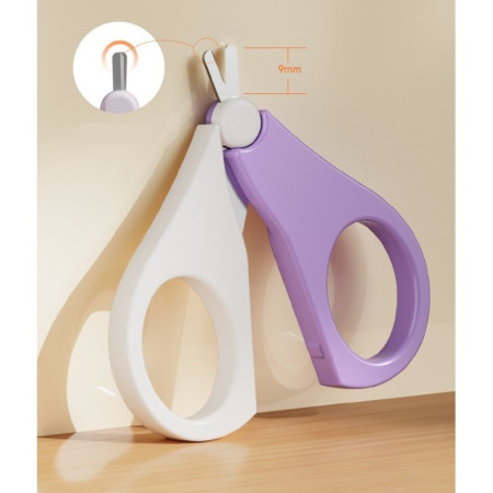 Set 4in1 de Ingrijire Unghii pentru Bebelusi, Cyrax, Cutie de Depozitare Tip Cerb, 0-6 Ani, 11 x 6 x 11 cm, Mov