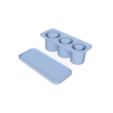 Forma pentru Gheata, Cyrax, din Silicon, cuburi de gheata, forme rotunde, inghetare rapida, 20.7 x 8.4 x 6.5 cm Albastru