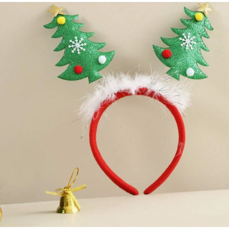 Coronita Decorativa, Cyrax, Tema Craciun, 12 x 25 cm, Model Brazi de Craciun, Marime Universala, Multicolor