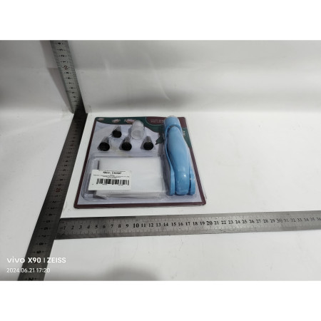 Set Accesorii Decorare Prajituri si Torturi, Cyrax, 5 Capete pentru Modele, 21.7x18.8 cm, Ustensila Manuala pentru Ornare, Albastru