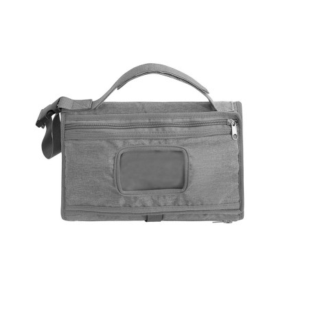 Geanta Multifunctionala, Cyrax, Tip Aleza de Schimbat Scutece, Impermeabila, din Panza Oxford, cu Buzunare, Usor de Agatat, 30 x 20 cm, Gri