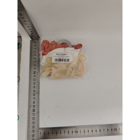 Set 15 baloane pentru petrecere, Cyrax, rose gold/ alb, 30 cm