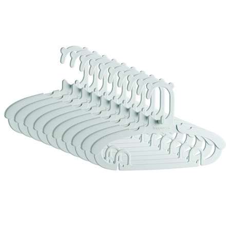 Set 10 Umerase pentru Copii,  Potrivite pentru Uscarea si Depozitarea Hainelor de Bebelusi, 28x16.7 cm, Verde