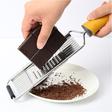 Razatoare multifunctionala Cyrax, Inox, 4 tipuri de lame, usor de manevrat, maner din ABS ergonomic,33 x 8.6 cm, periuta curatare inclusa, Lame interschimbabile, Argintiu