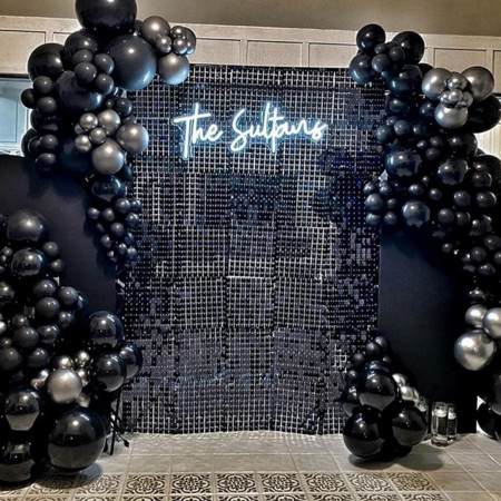 Set 12 Baloane, Cyrax, din Latex Standard, 25 cm, Negru