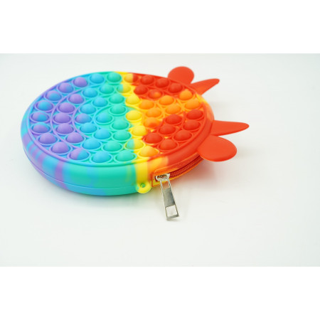 Jucarie antistres din silicon, Pop it Now and Flip It, Cyrax, Geanta, Model 4, Multicolor