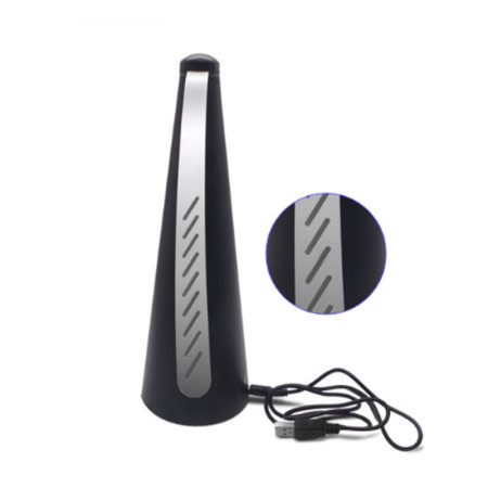 Ventilator Exterior,  Repelent pentru Muste/Tantari, Cablu USB, Slot Baterii, 9 x 9 x 20 cm, Negru