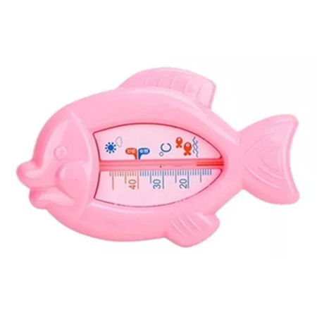 Termometru pentru Baie, Cyrax, Plutitor, Rezistent la apa, Multifunctional, Model Peste, 15.5x9.5x2 cm, Roz