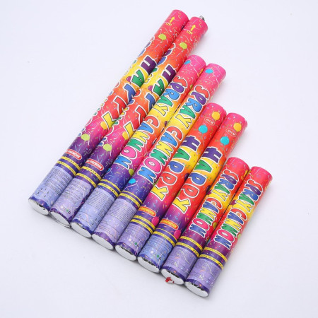 Tub de Confetii, Cyrax, Clasic, 40x5 cm, Confetii Asortate din Plastic, Eliberare prin Rasucire, Multicolor