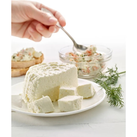 Recipient pentru Preparat Branza, Cyrax, Capac de Silicon, Cheese Maker din Plastic, Strecuratoare, 17x14.5x12.8 cm, Verde