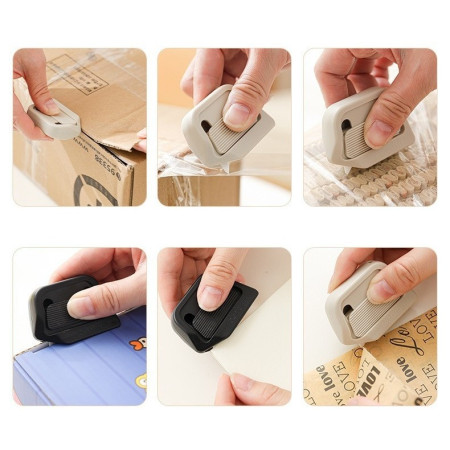 Cutter Portabil, Cyrax, din ABS, Magnetic, Lama Ceramica, Autoretractabila, Universal, Alb