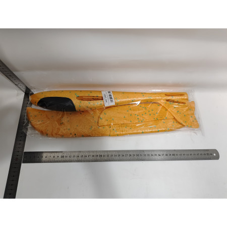 Avion Planor, in punga, Cyrax, din Polistiren, Lungime 47 cm, Portocaliu