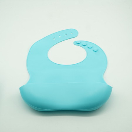 Set 5 piese diversificare bebelusi si copii din silicon Cyrax, baveta, farfurie compartimentata cu ventuza, bol cu ventuza, tacamuri, fara alergeni, albastru