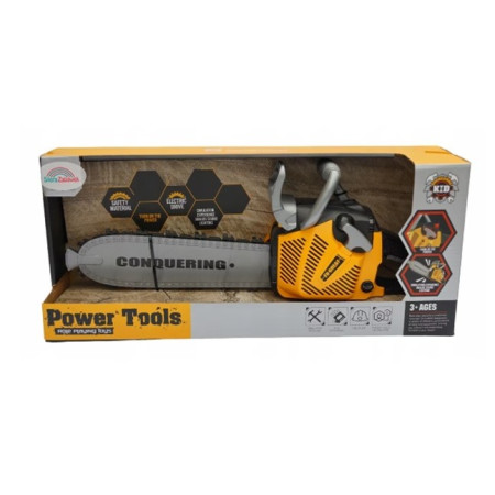 Jucarie Fierastrau Electric pentru Copii, Cyrax, cu Sunete și Lumini, Joc de Rol Interactiv, +3 Ani, 43 x 10 x 18.5 cm, Portocaliu