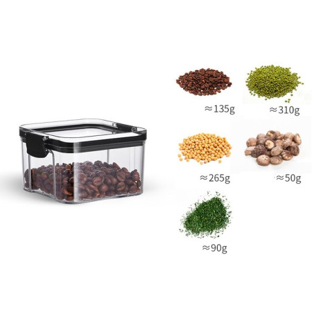 Recipient din Plastic, Cyrax, pentru Alimente/Obiecte, Inchidere Ermetica, 10.2 x 6.6 cm, 460 ml, Transparent