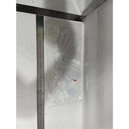 Sticker Autocolant, Cyrax, Tematica Nunta, Model Indragostiti, cu Scris Just Married, 50x11.5 cm, Alb