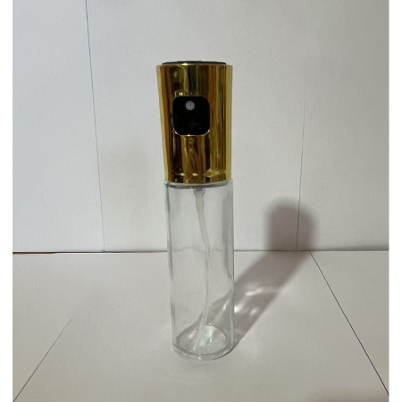 Pulverizator Ulei, Otet, Cyrax, din Sticla, 100 ml, Reincarcabil, 18.3 x 4.3 cm, Capac Lucios, Auriu