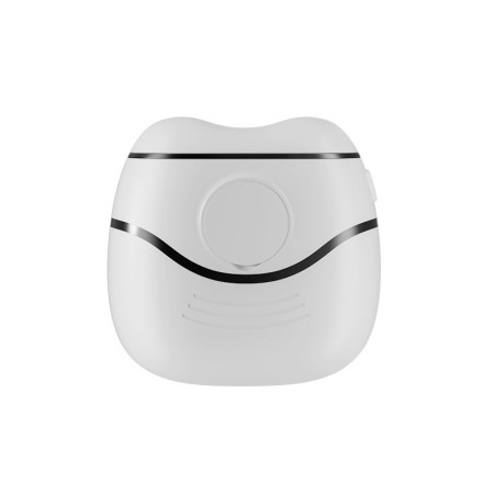 Unghiera Electrica, Cyrax, Aparat de Tuns Unghiile pentru Copii si Adulti, Portabila cu 2 Baterii AA, Zgomot redus 50 db, 7.4 x 7.3 x 3 cm, Alb Negru