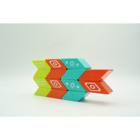 Cyrax Set inteligent de constructie cu piese magnetice, 26 piese, +3 ani, multicolor