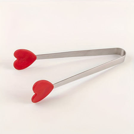 Cleste Creativ pentru Mancare, Cyrax, Model Inimioare din Silicon, 14.5x3 cm, Rezistent la Temperaturi Inalte si Coroziune, Rosu