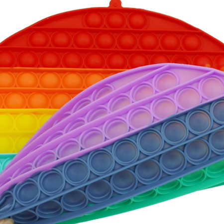 Cyrax Jucarie antistres din silicon Pop it now, forma Rotund, multicolor, urias