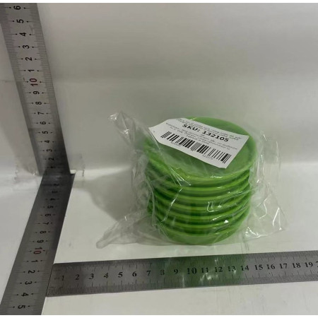 Set 7 Forme de Prajituri, Cyrax, Model Emoticoane Smiley Face, Diferite Expresii, 7.7 x 1.5 cm, din PP, Verde