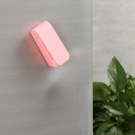 Mini Aparat de Sigilat Pungi cu Baterii, Cyrax, Etansare prin Caldura, Spate Magnetic, Portabil, 9.7x3 cm, Roz