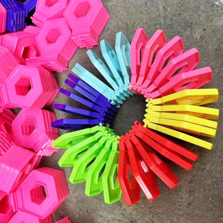 Puzzle pentru copii, Cyrax, fidget loop, functie stivuire, bucle, decompresie, curcubeu, 20 cm