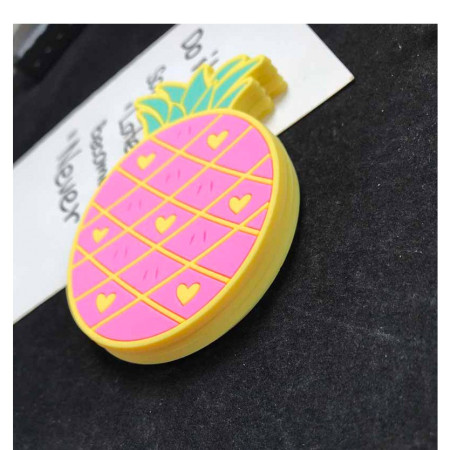 Suport pentru Pahar, Cyrax, Model Ananas, din PVC, 12 x 9 cm, Rezistent la Caldura, Roz