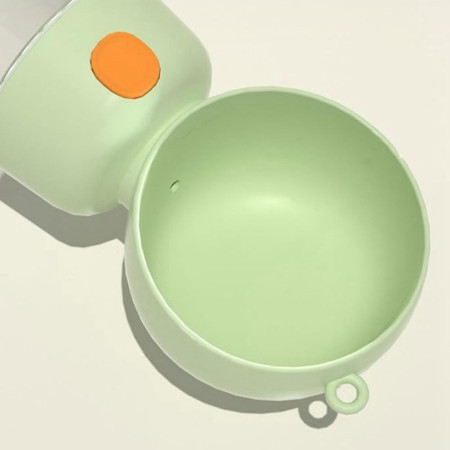 Sticla Animale,  Portabila, pentru Hrana si Apa, din ABS, 400 ml/182 ml, 25.5 x 8 x 9 cm, Verde