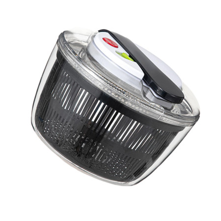 Uscator Manual pentru Salata si Verdeturi, Cyrax, Plastic, 16x15x21 cm, Capacitate 3L, Negru