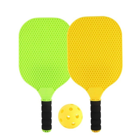 Set Joc de Ping-Pong, Cyrax, 2 Palete, 1 Minge, + 6 Ani, 37.5 x 18 x 3 cm, Galben/Verde
