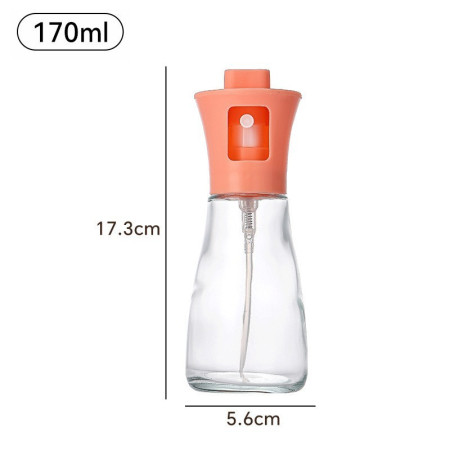 Pulverizator pentru Ulei, Cyrax, Pulverizator din Sticla pentru Otet sau Alte Lichide, Simplu Reincarcabil, Multifunctionale, 17.3 x 5.6 cm, Capacitatea 170 ml, Roz