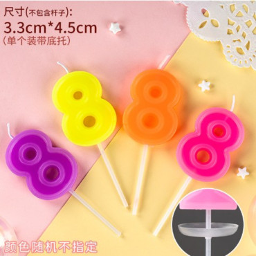 Lumanare Tort, cifra 8, Cyrax, Culoare Random