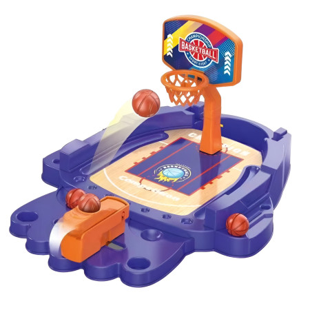 Joc de Masa Mini Baschet Interactiv pentru Copii, Cyrax, Mingi Incluse, 25.5x19.5x13.5 cm, Mov