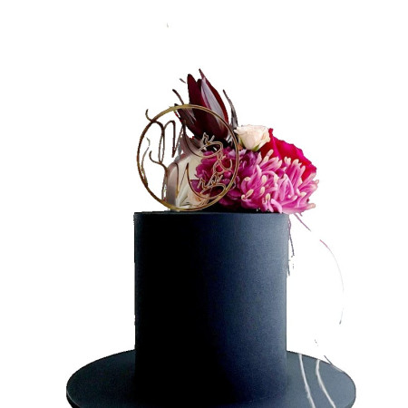 Topper Tort, Cyrax, Model 2 Mr&Mrs, din Plastic, Auriu