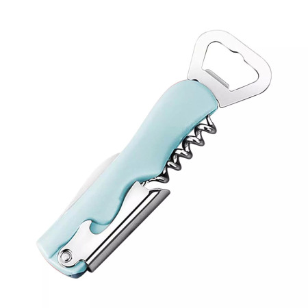 Tirbuson de Sticle 4 in 1, Cyrax, Desfacator de Sticle Multifunctional, din Inox cu Maner Anti Alunecare, 13.5 x 4 cm Verde