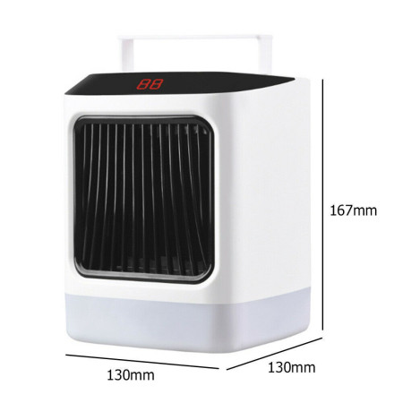 Mini incalzitor portabil  afisaj digital, sincronizare inteligenta, lumina de noapte colorata